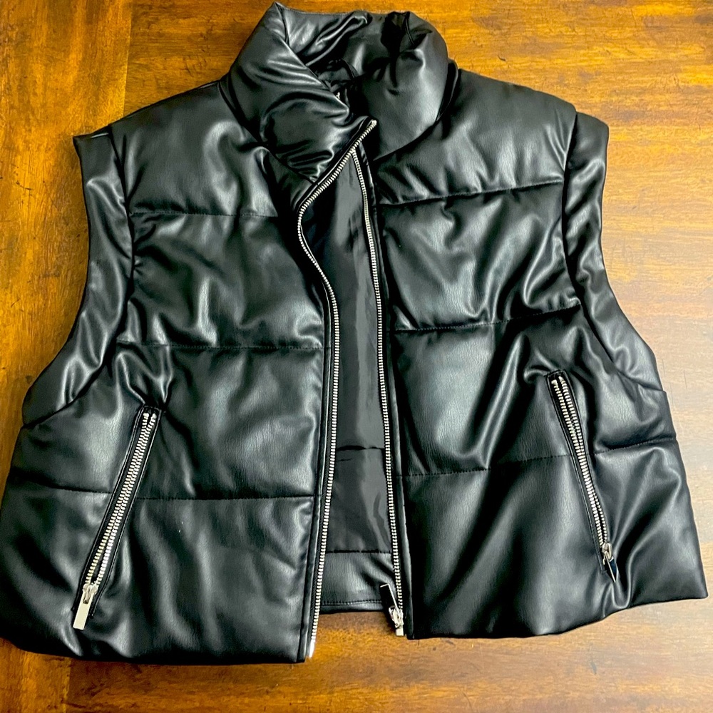 Zara leather vest